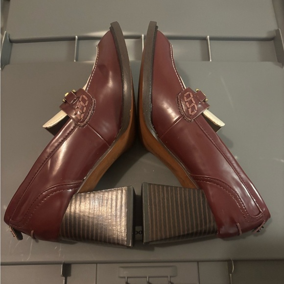 Sam Edelman Quincy Block Heel Loafers – Syrah & Modern Ivory - Picture 4 of 6